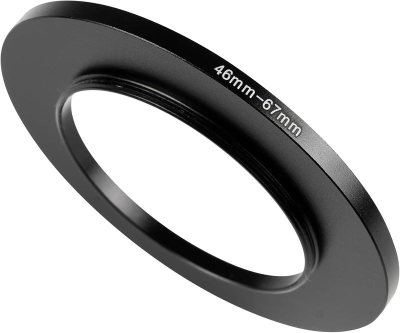 JOYTOLIN 46-67mm Metal Step-Up Ring Adapter Compatible with Mirrorless Cameras DSLR Lens, UV CPL ND Filter Thread Converter, Black - Image 1